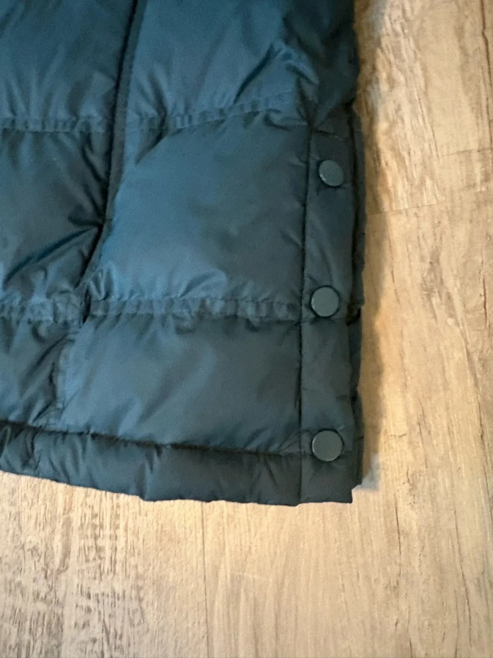 J.Jill Down Quilted Puffer Vest in Deep Teal with Sherpa Collar Size Small - Picture 13 of 15